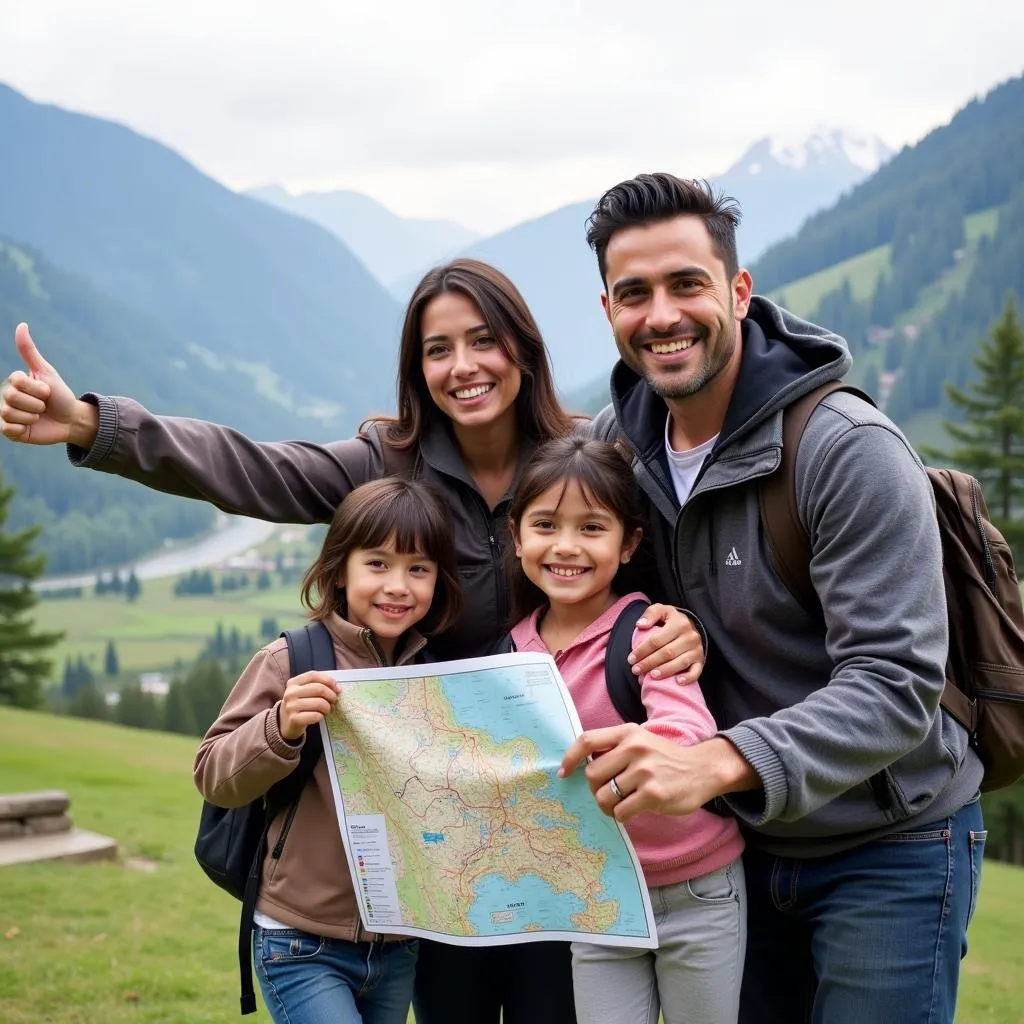 Family enjoying their Kashmir tour package