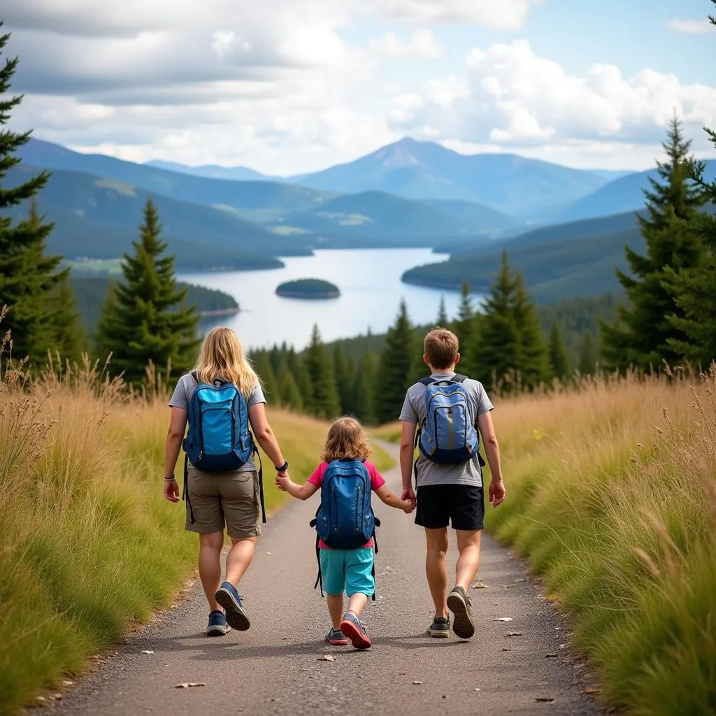 Family Hiking, Loch Lomond Trail