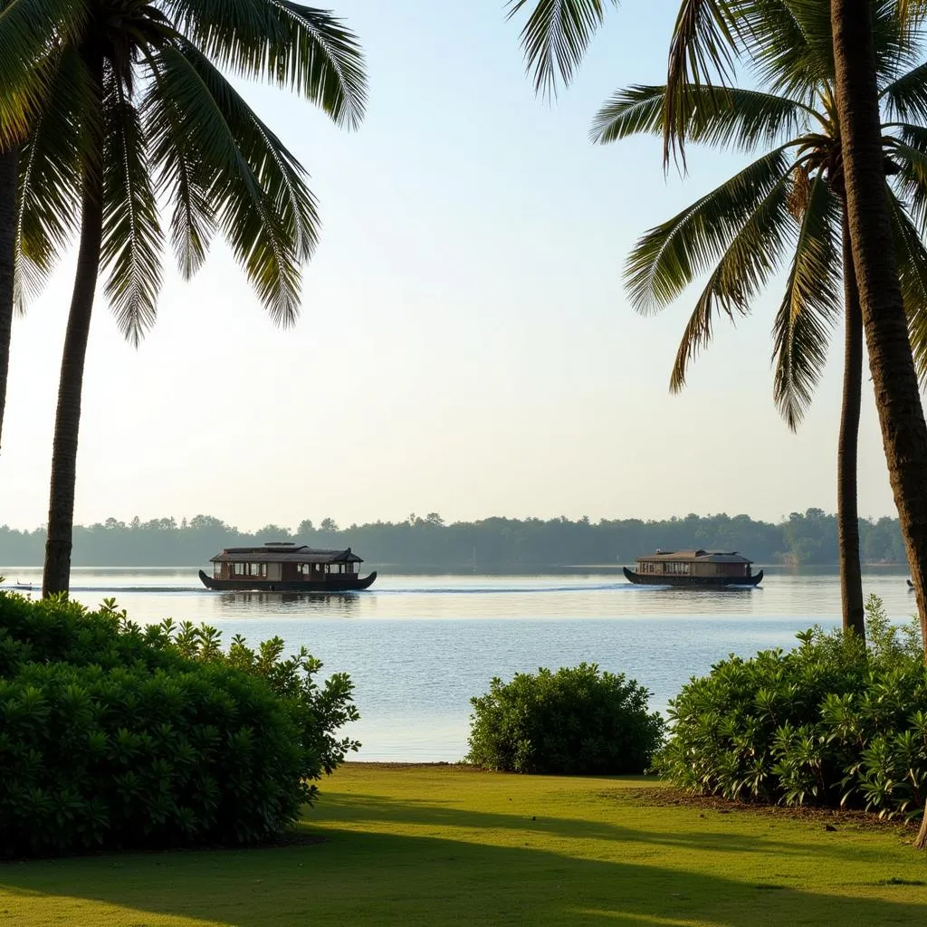 Luxurious four-star hotel nestled on the banks of Kerala backwaters