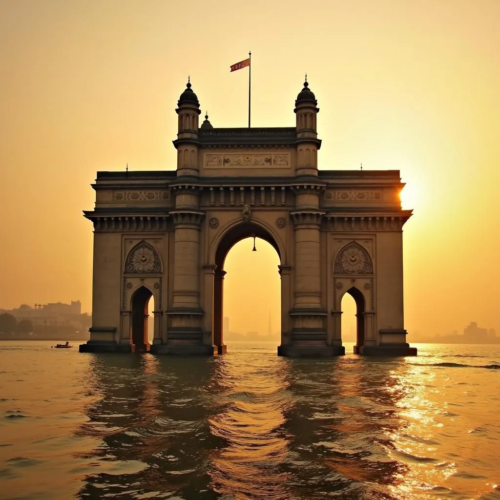 The Gateway of India in Mumbai at sunrise