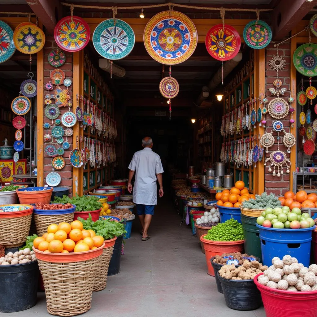 Vibrant local market in Ghatshila showcasing handicrafts and local produce