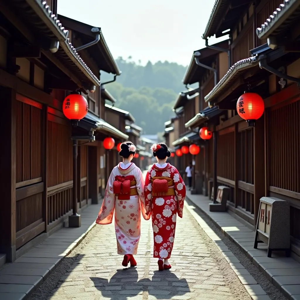 Geishas in Gion District, Kyoto