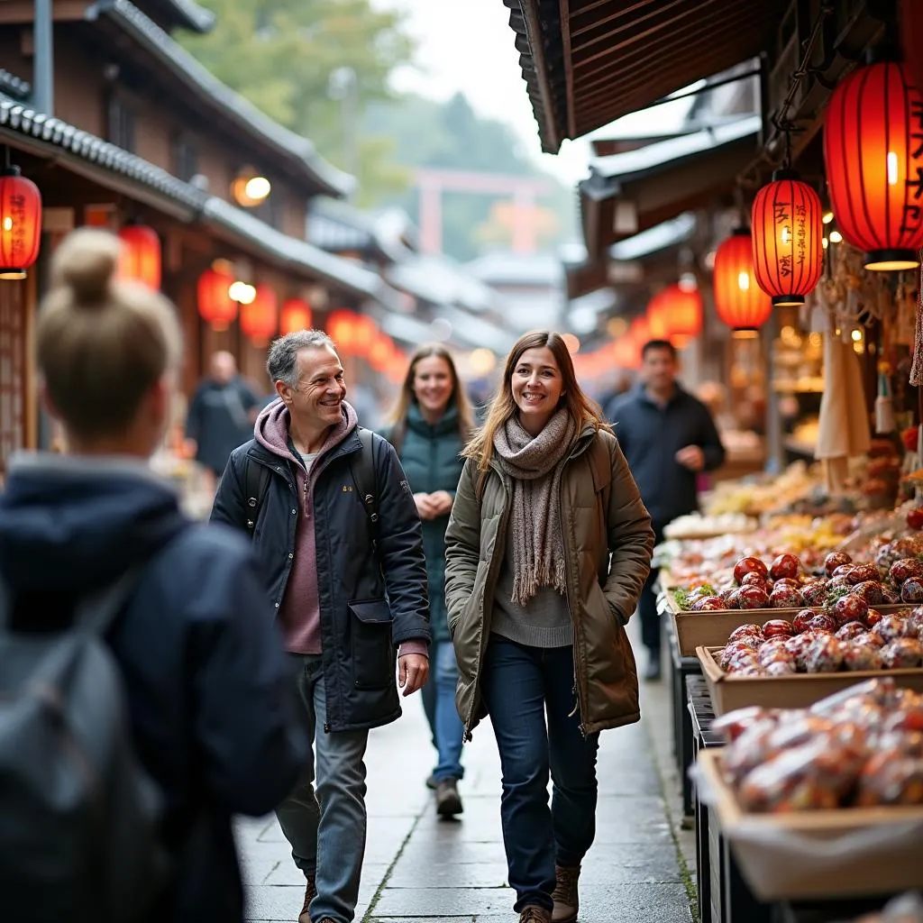 Globus Tour Group Exploring Japan