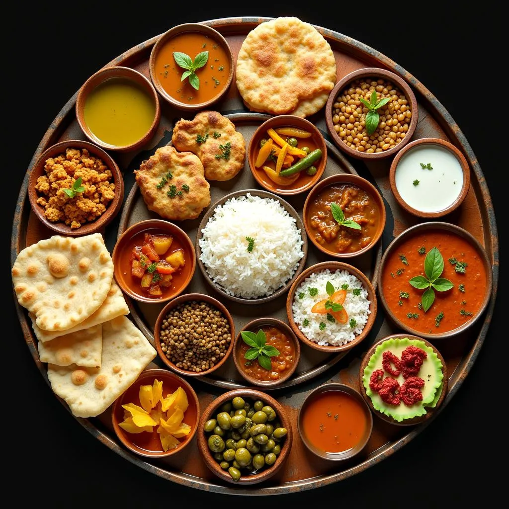 Traditional Gujarati Thali in Ahmedabad