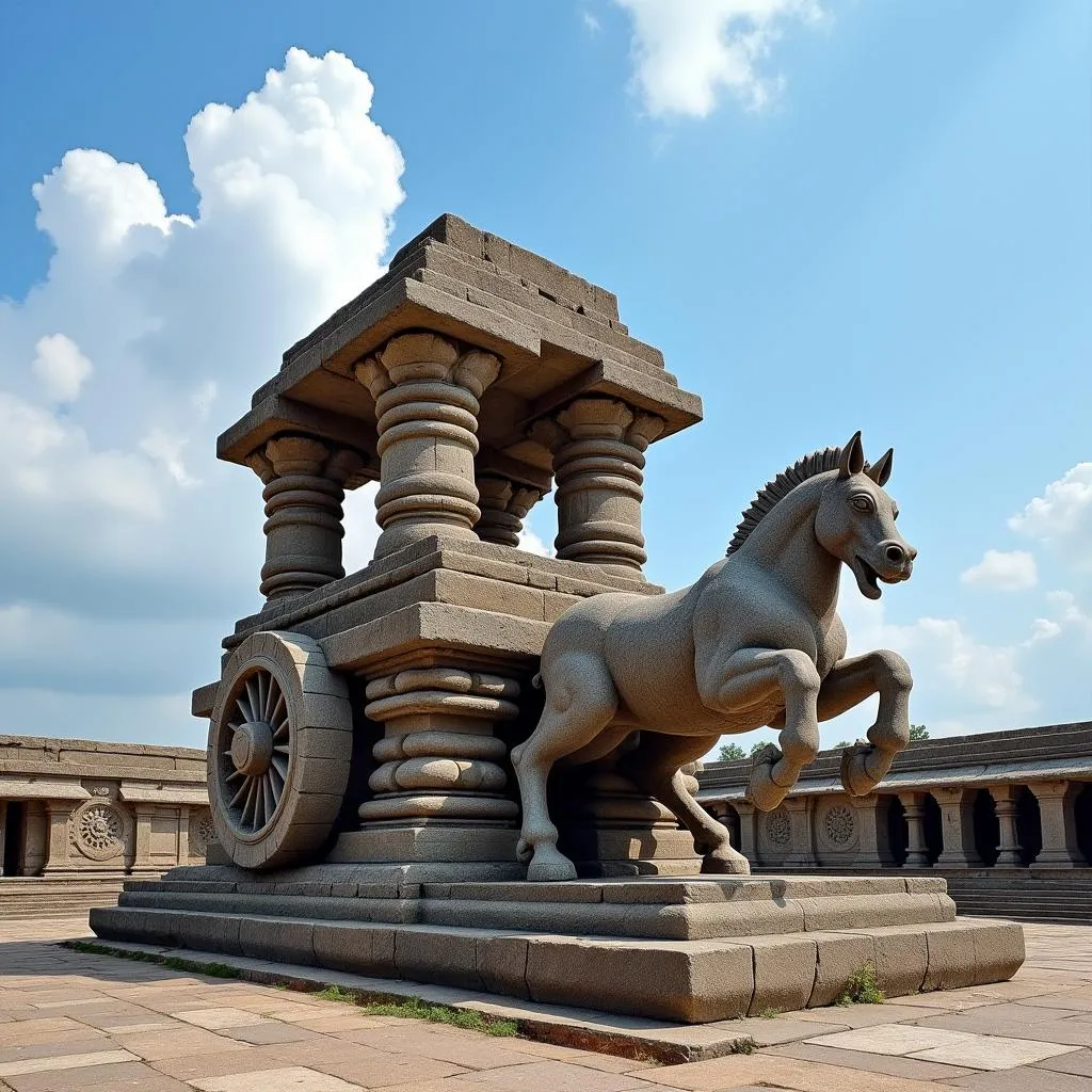 Stone Chariot at Vittala Temple Complex in Hampi