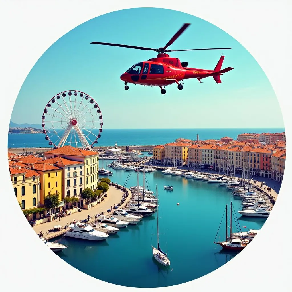 Helicopter tour over the Old Port of Marseille