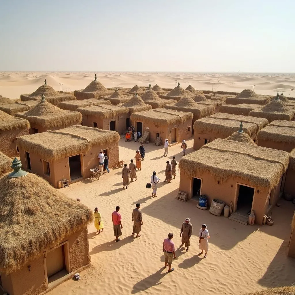 Heritage Village in Abu Dhabi showcasing traditional Bedouin houses and artifacts