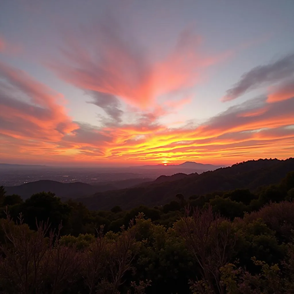 Hill View Park Daringbadi Sunset