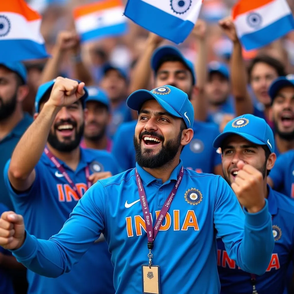 Passionate Indian Cricket Fans Creating an Electric Atmosphere