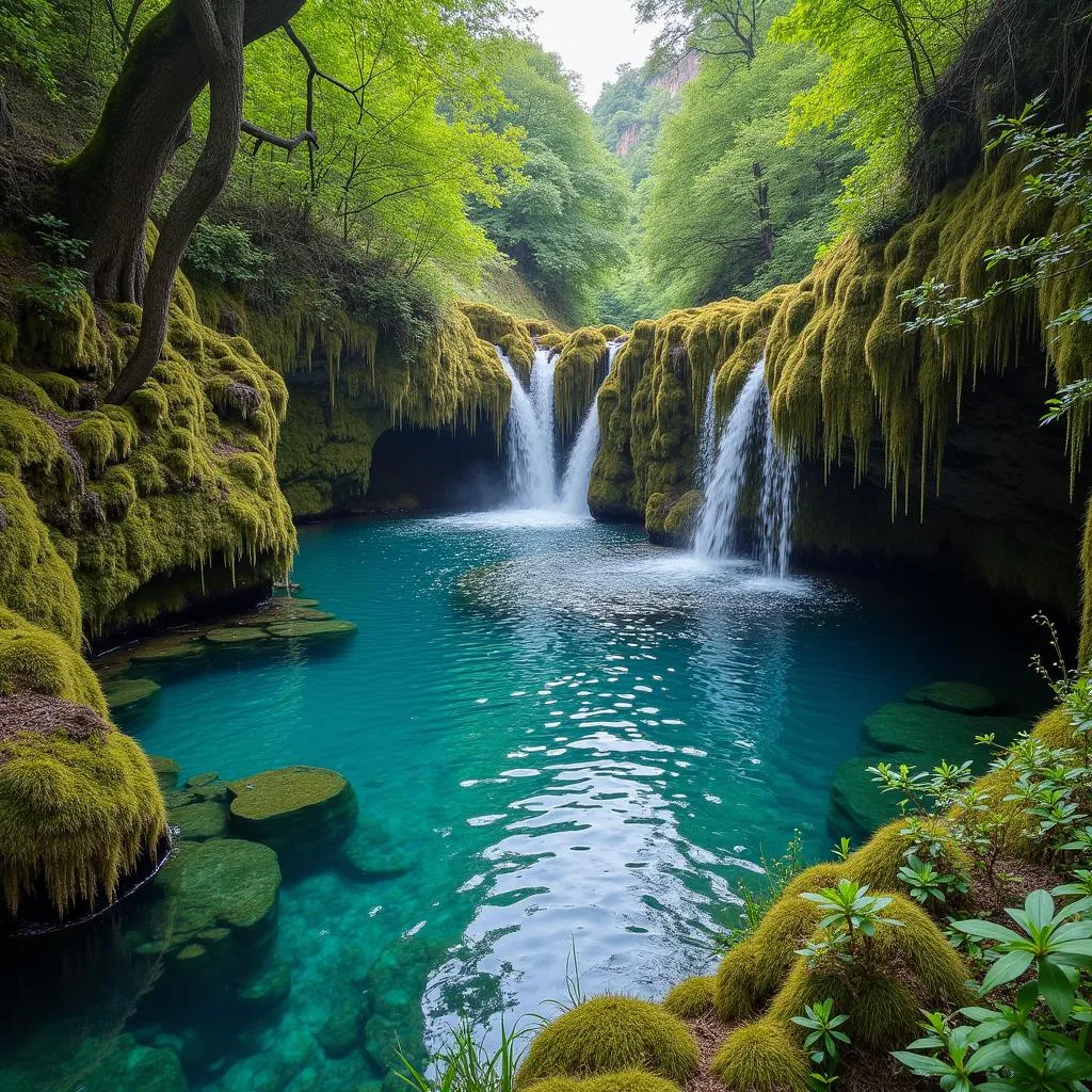 Isle of Skye's Fairy Pools with crystal-clear water