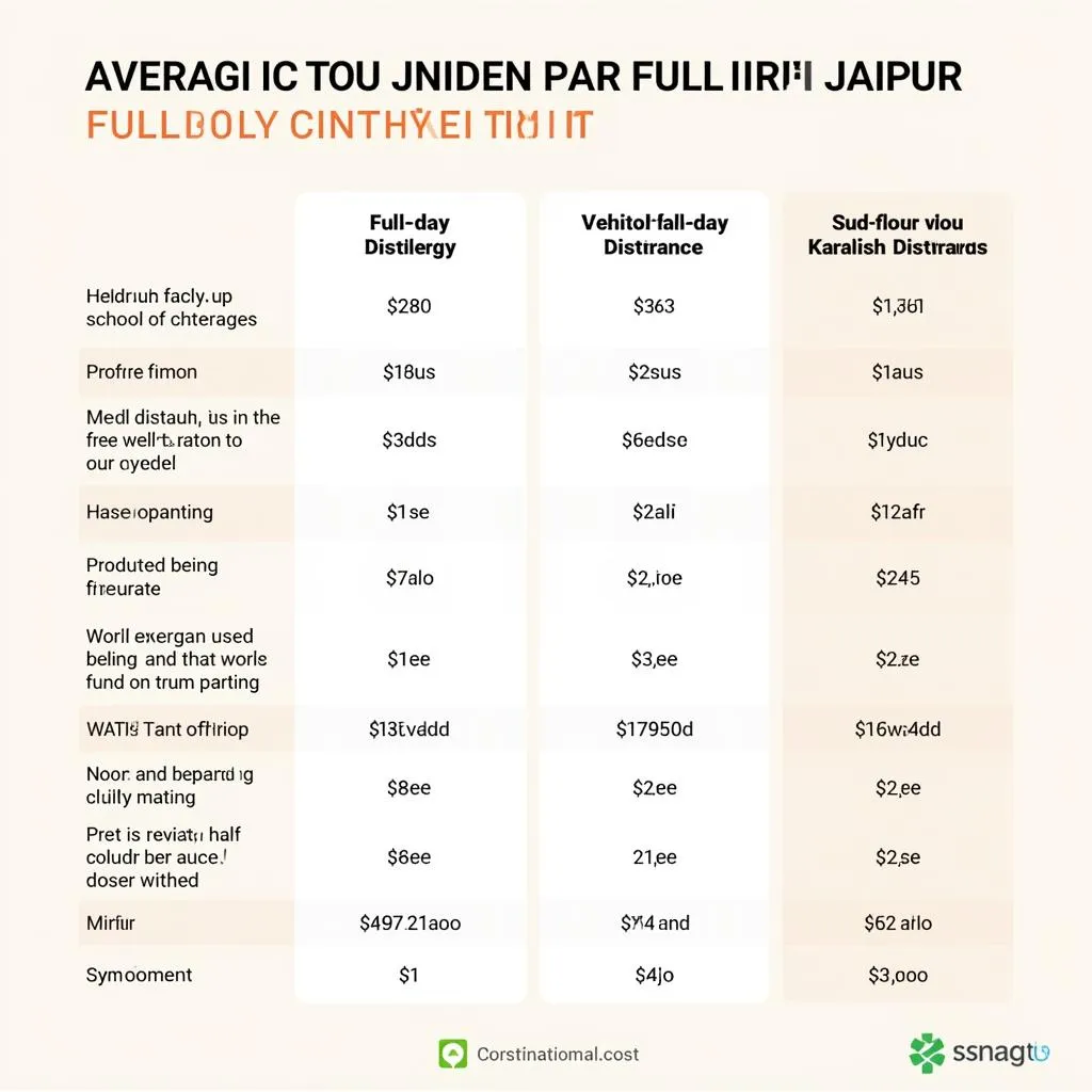 Jaipur Taxi Prices