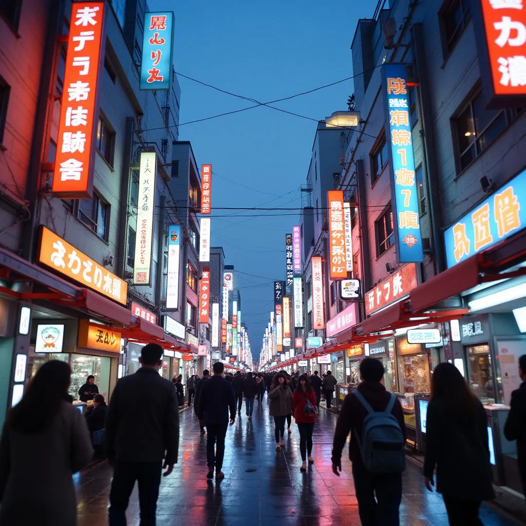 Immersive 5D Experience: Walking Through Tokyo Streets