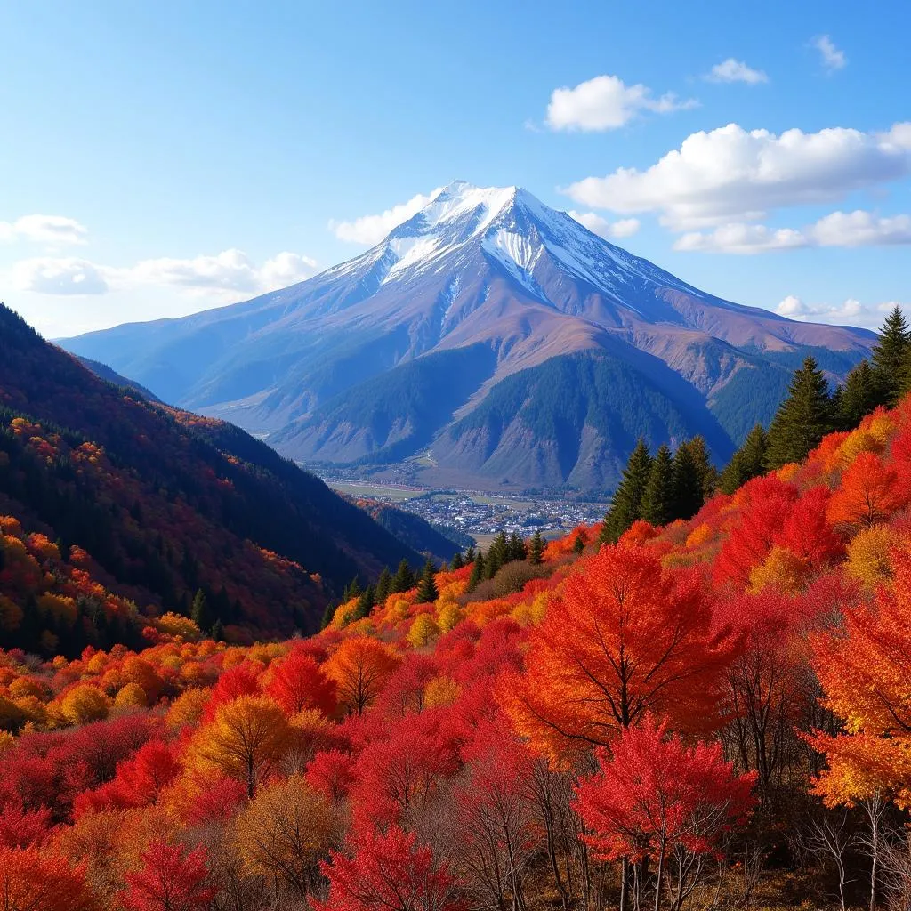 Japanese Alps in Autumn