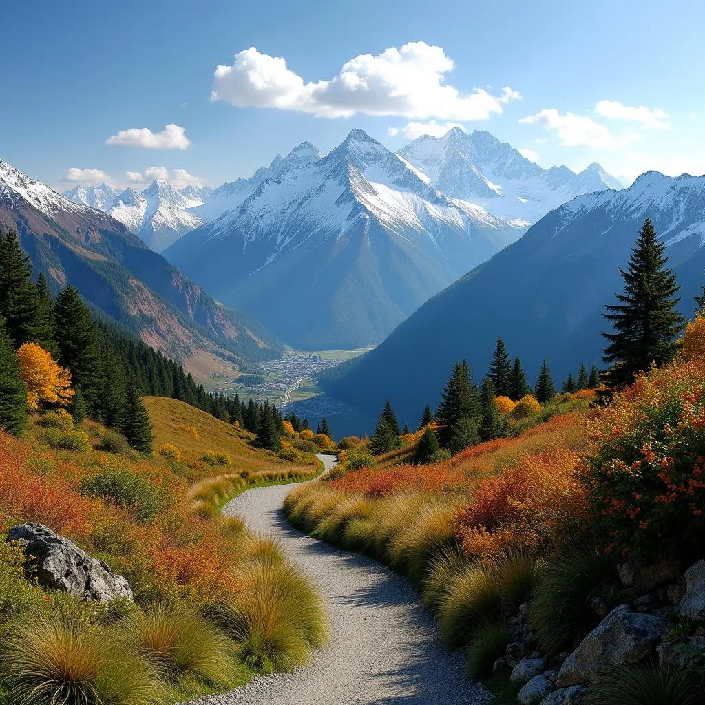 Breathtaking Panoramic Views from a Hiking Trail in the Japanese Alps