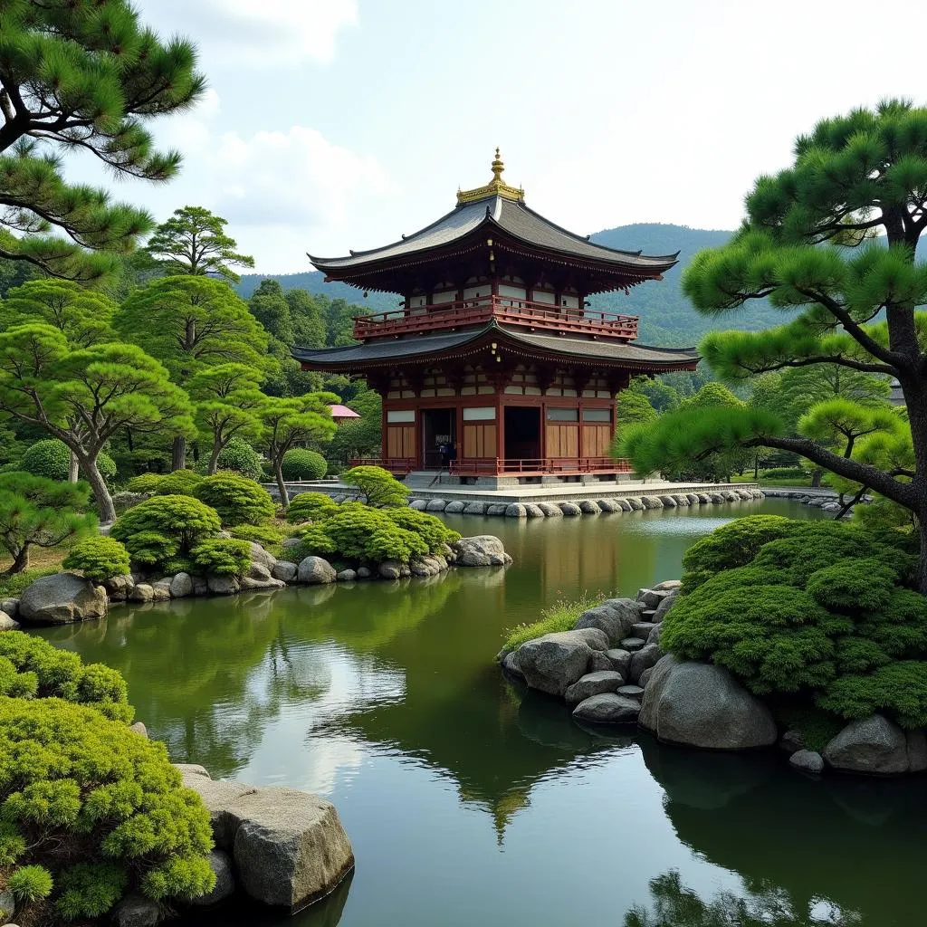 Serene Japanese Garden in Kyoto