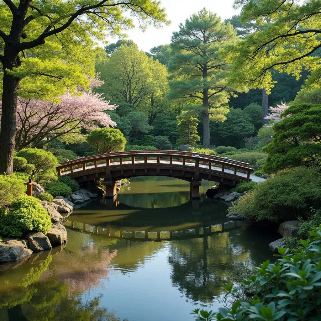 Tranquil Japanese Garden in Kyoto