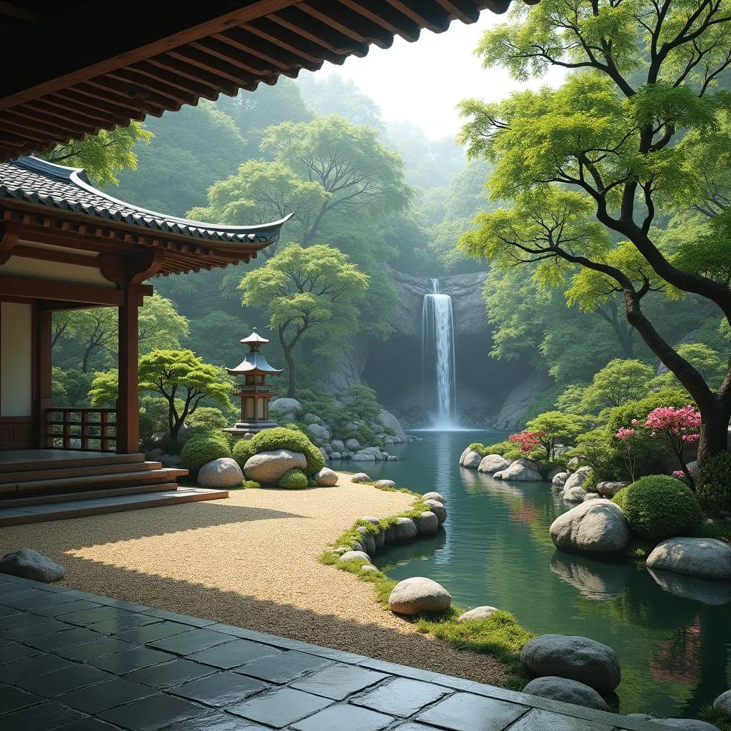 Virtual tour of a serene Japanese Garden