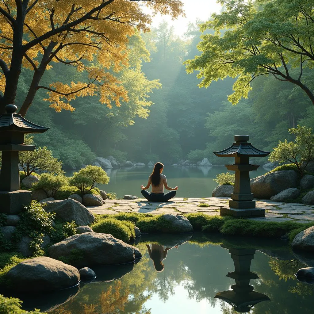 Japanese Garden Zen Meditation