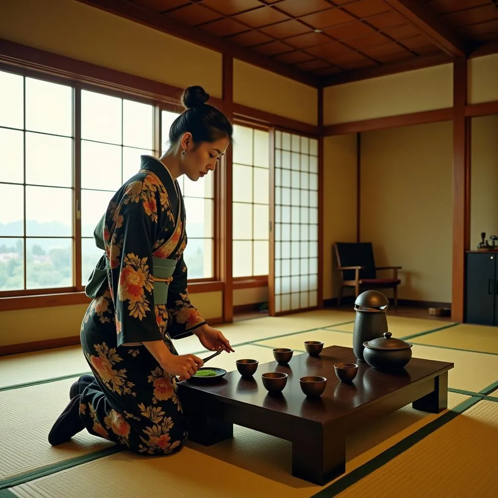 Traditional Japanese tea ceremony