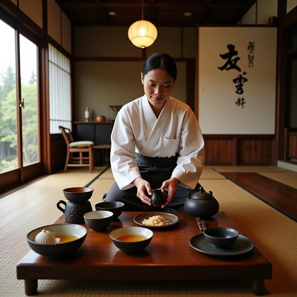 Traditional Japanese tea ceremony