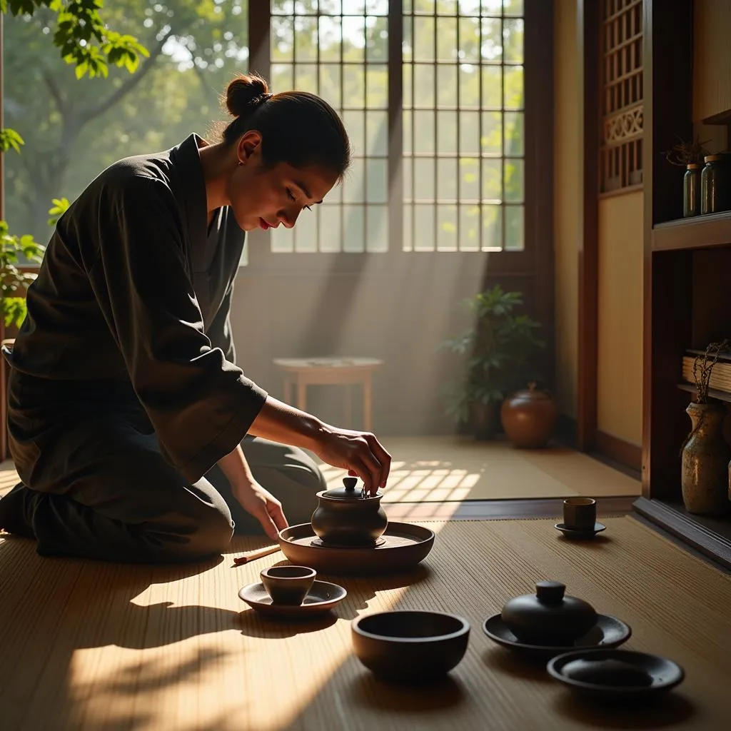 Traditional Japanese tea ceremony