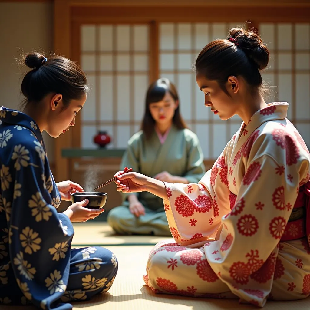 Japanese Tea Ceremony in Kimono