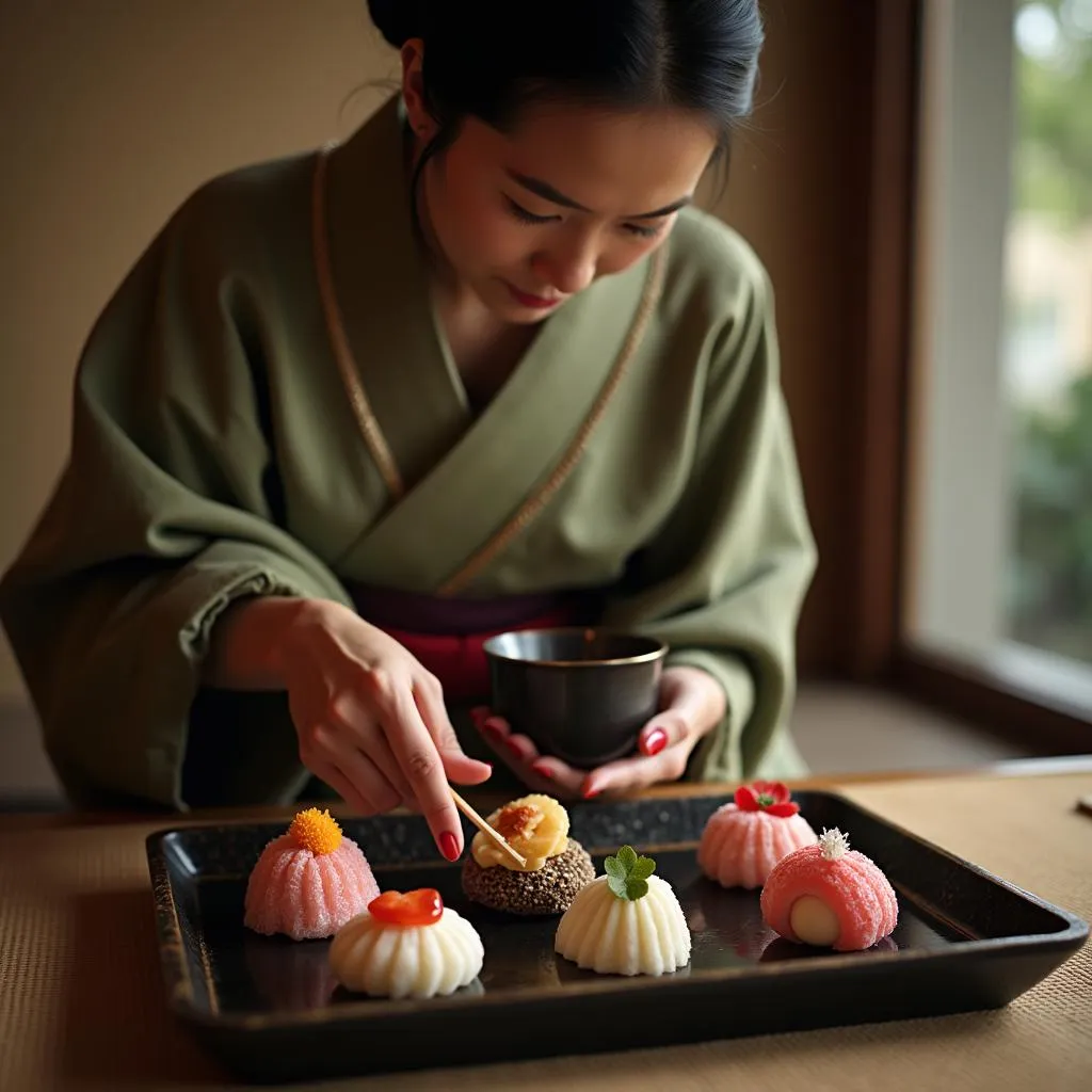 Traditional Japanese tea ceremony in Kyoto