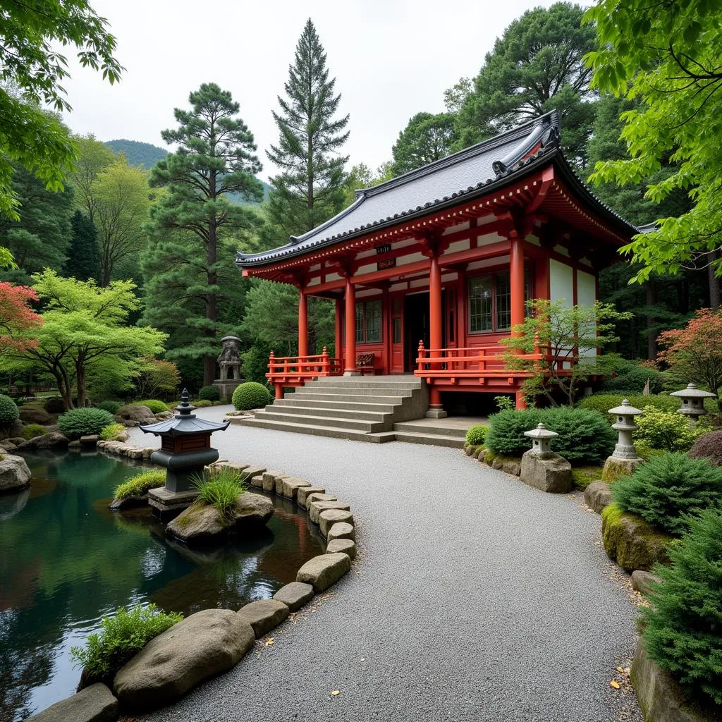 Serene Japanese Temple Garden