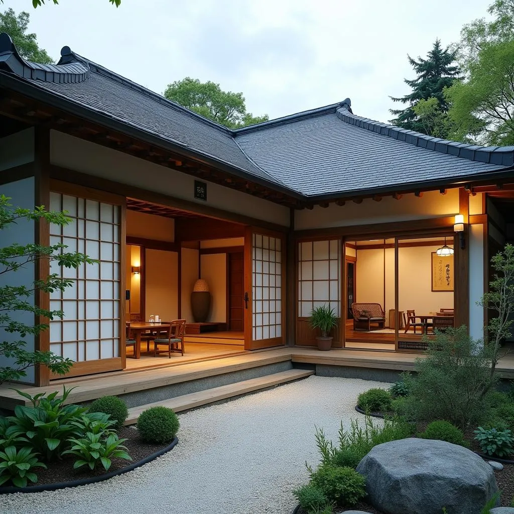 Traditional Japanese house exterior