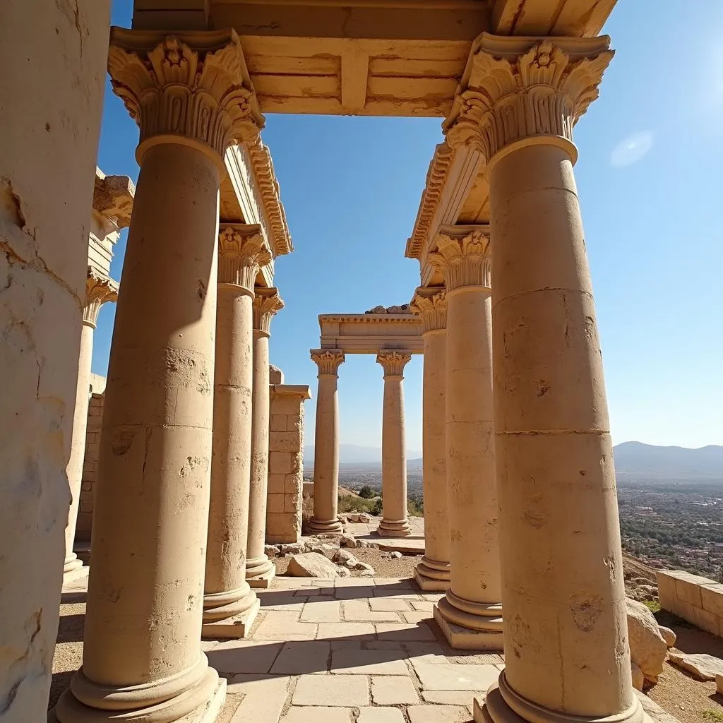 The remaining columns of the Temple of Artemis in Jerash