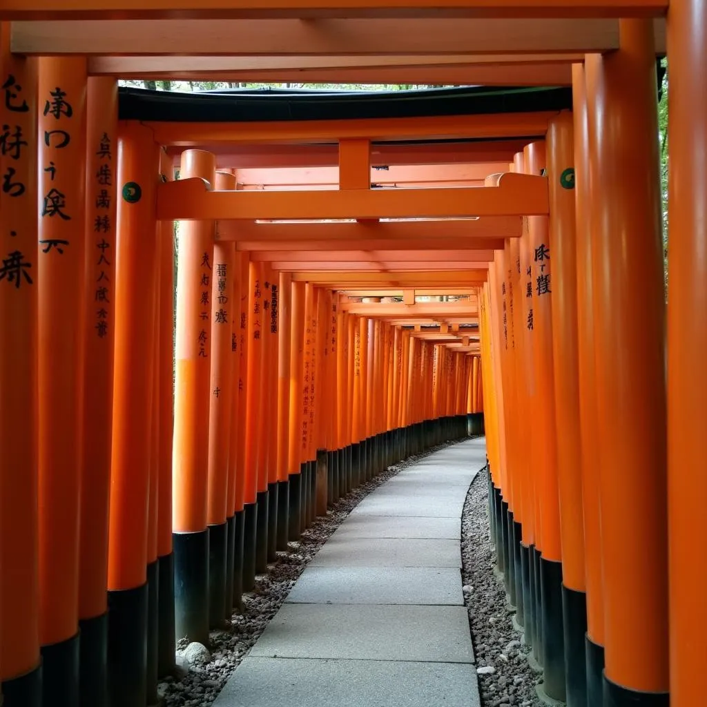 Fushimi Inari Shrine red torii gates