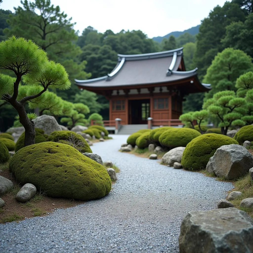 Tranquil Japanese Garden in Kyoto