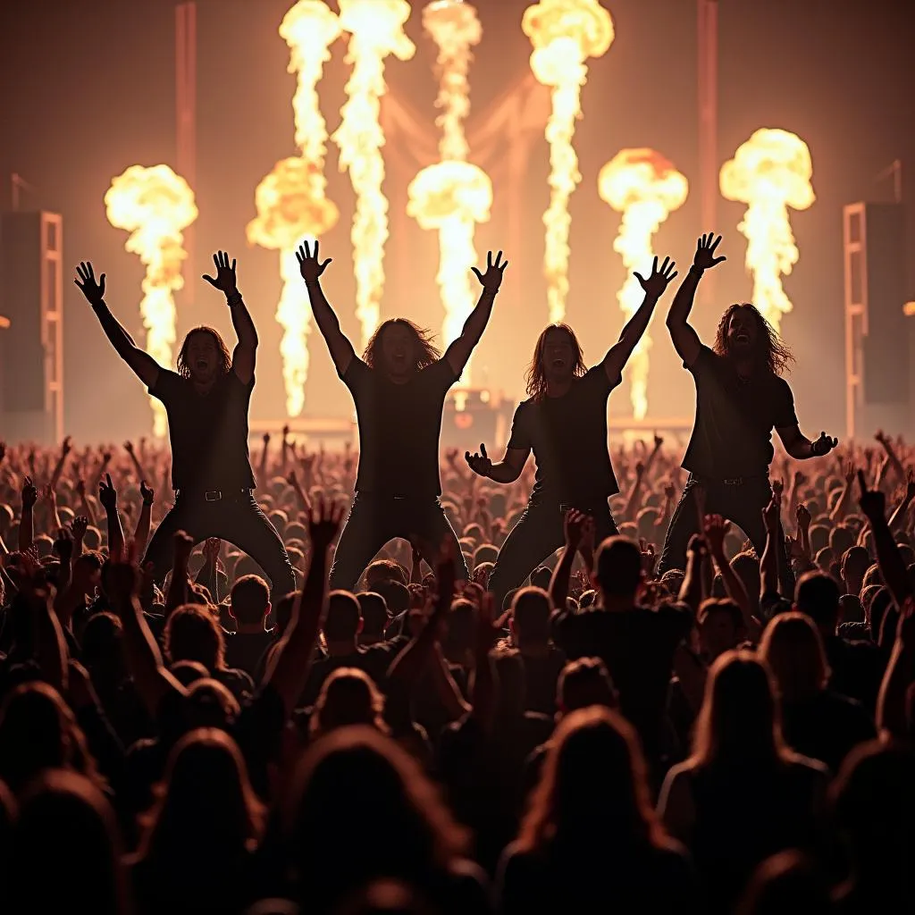 Lamb of God performing live on stage