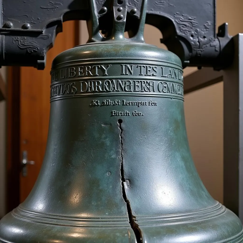 The Liberty Bell on display in Philadelphia