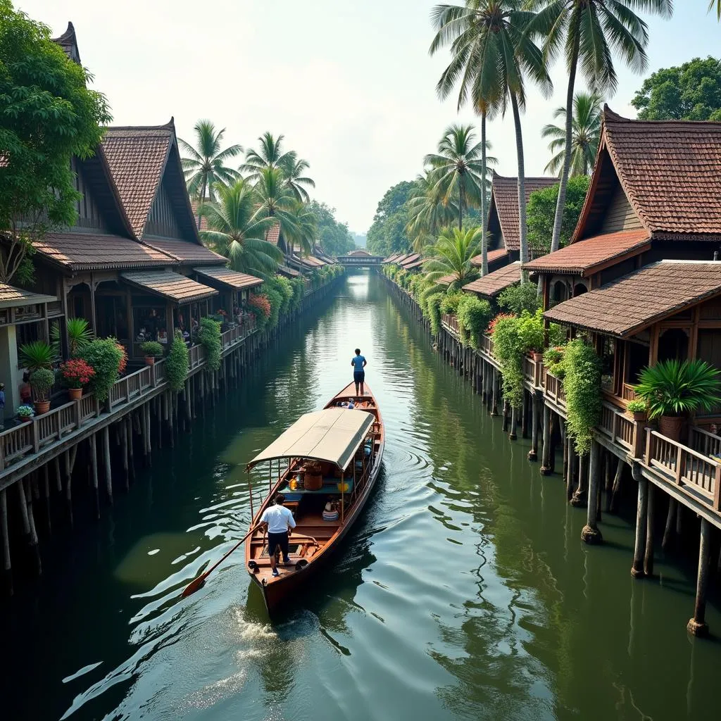 Scenic Long-Tail Boat Ride Through Bangkok Canals