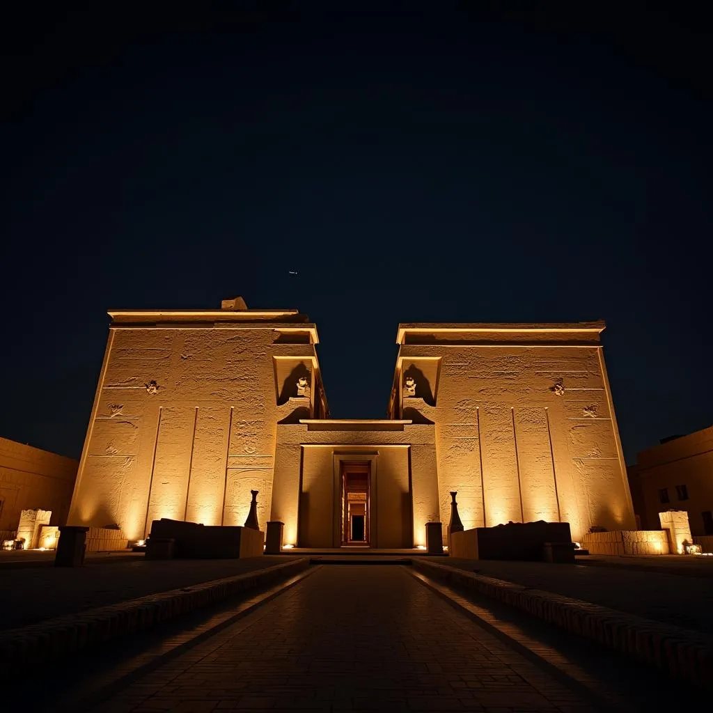 Luxor Temple Night Illumination