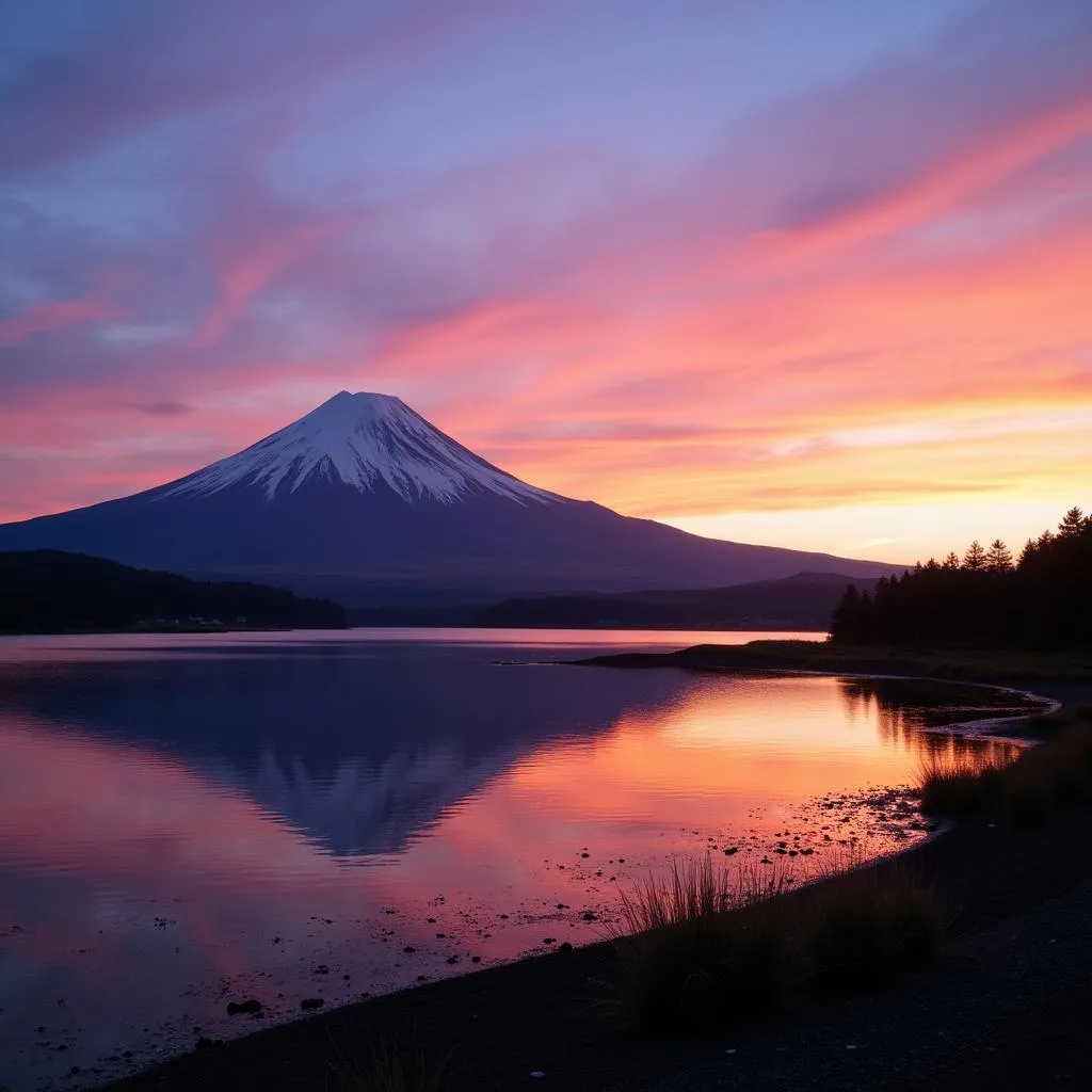 Sunrise over Mount Fuji