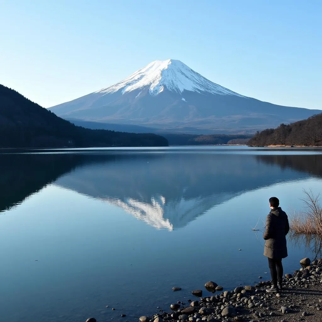 Majestic Mount Fuji Reflected in a Serene Lake