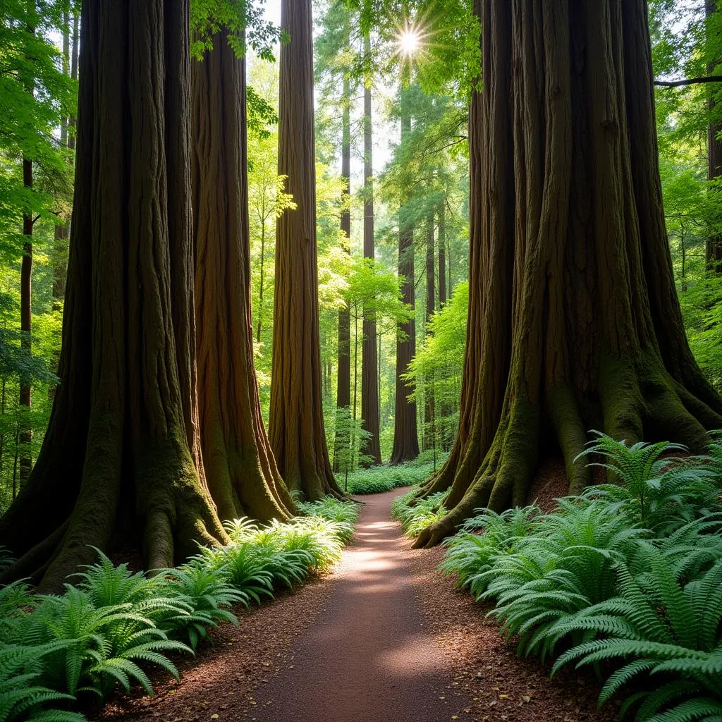 Redwood trail in Muir Woods National Monument