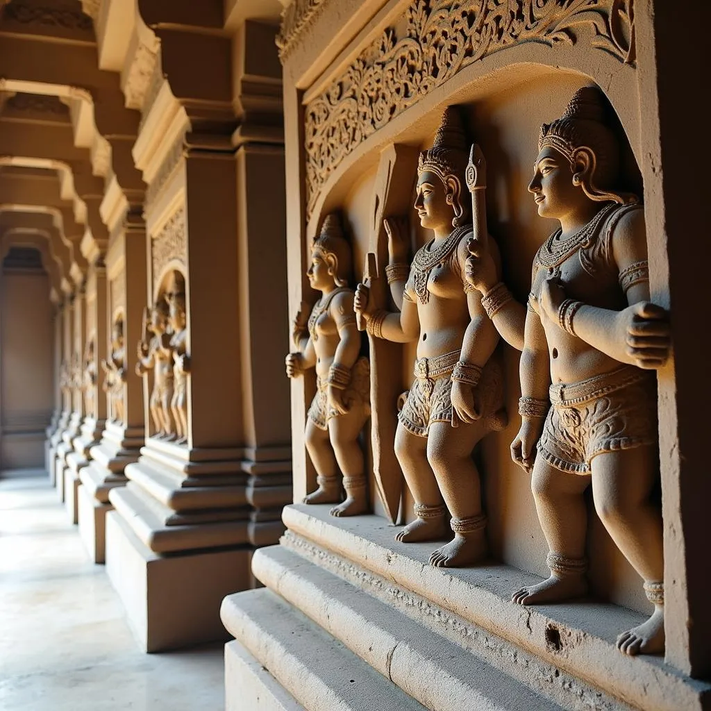 Intricate carvings at My Son Sanctuary