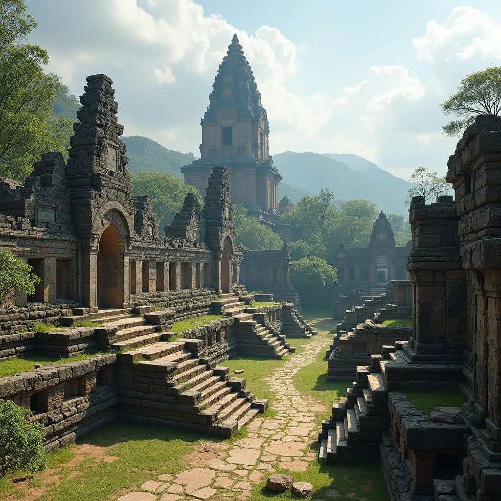 Ancient ruins at My Son Sanctuary