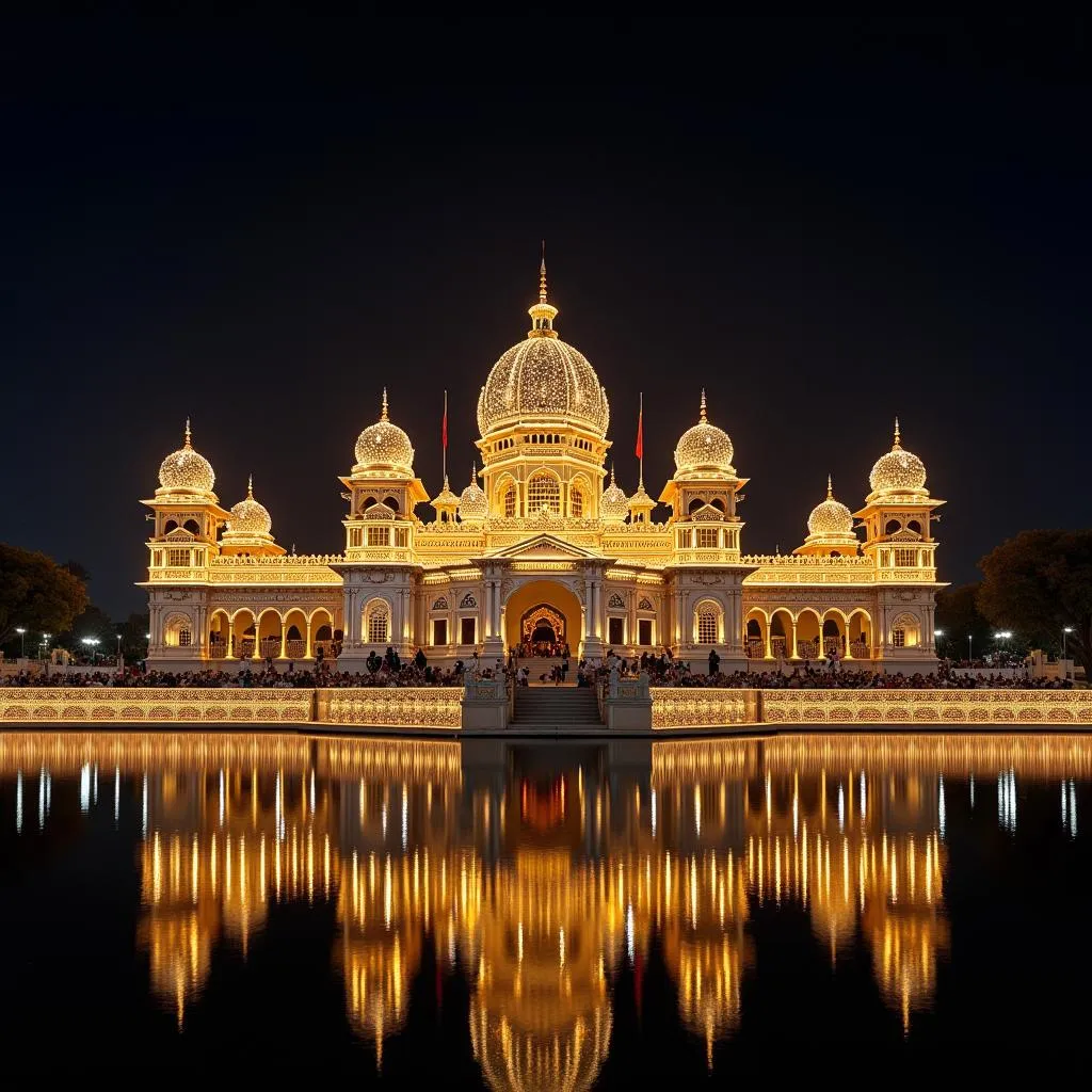 Mysore Palace Illuminated at Night