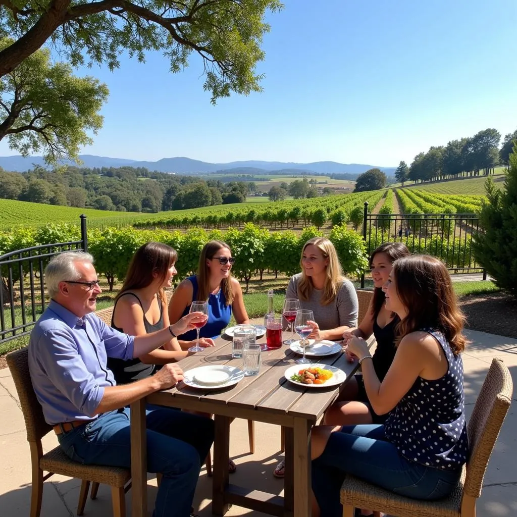 Wine tasting experience at a Napa Valley winery