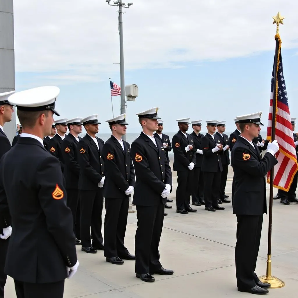 Memorial ceremony at Naval Base San Diego