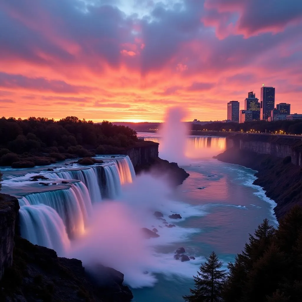 Niagara Falls Sunset View