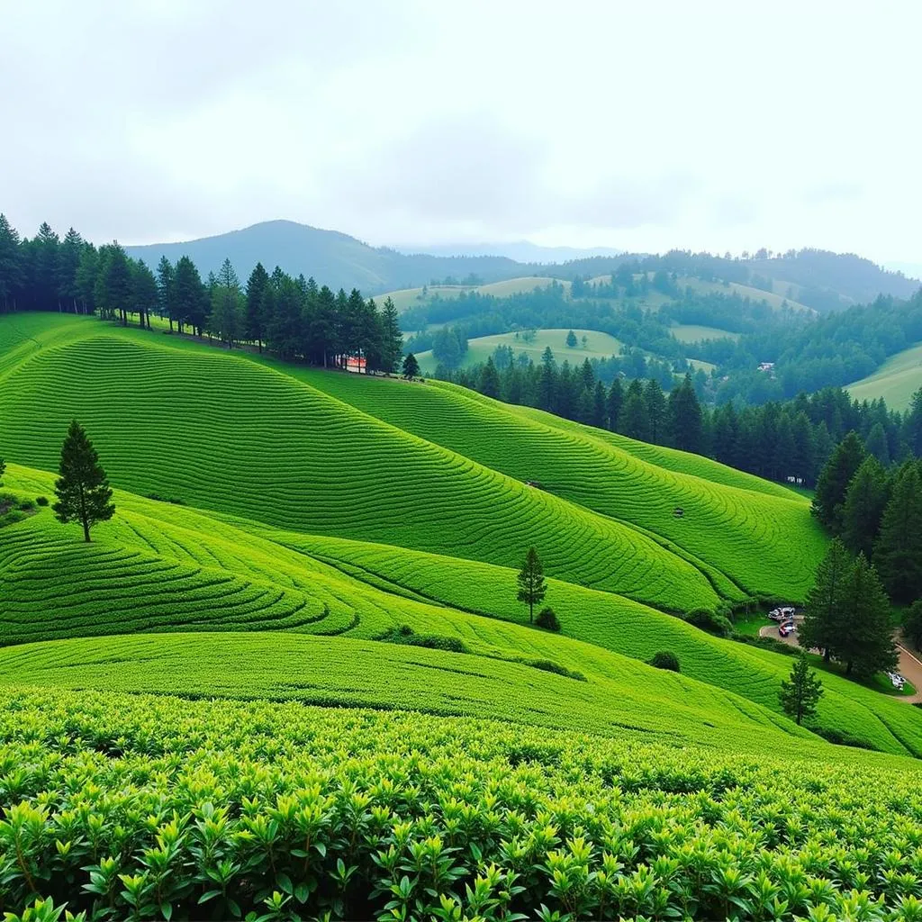 Scenic tea plantations in Ooty