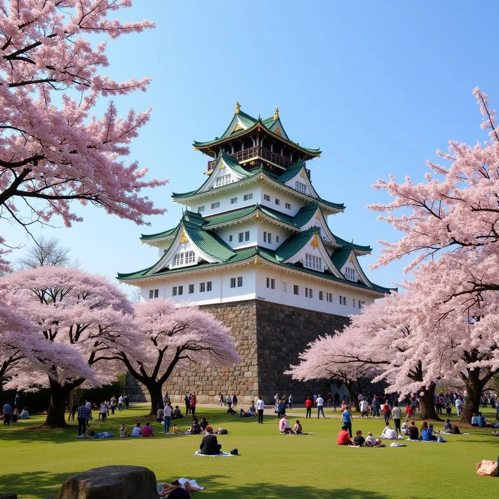 Osaka Castle Park in Spring