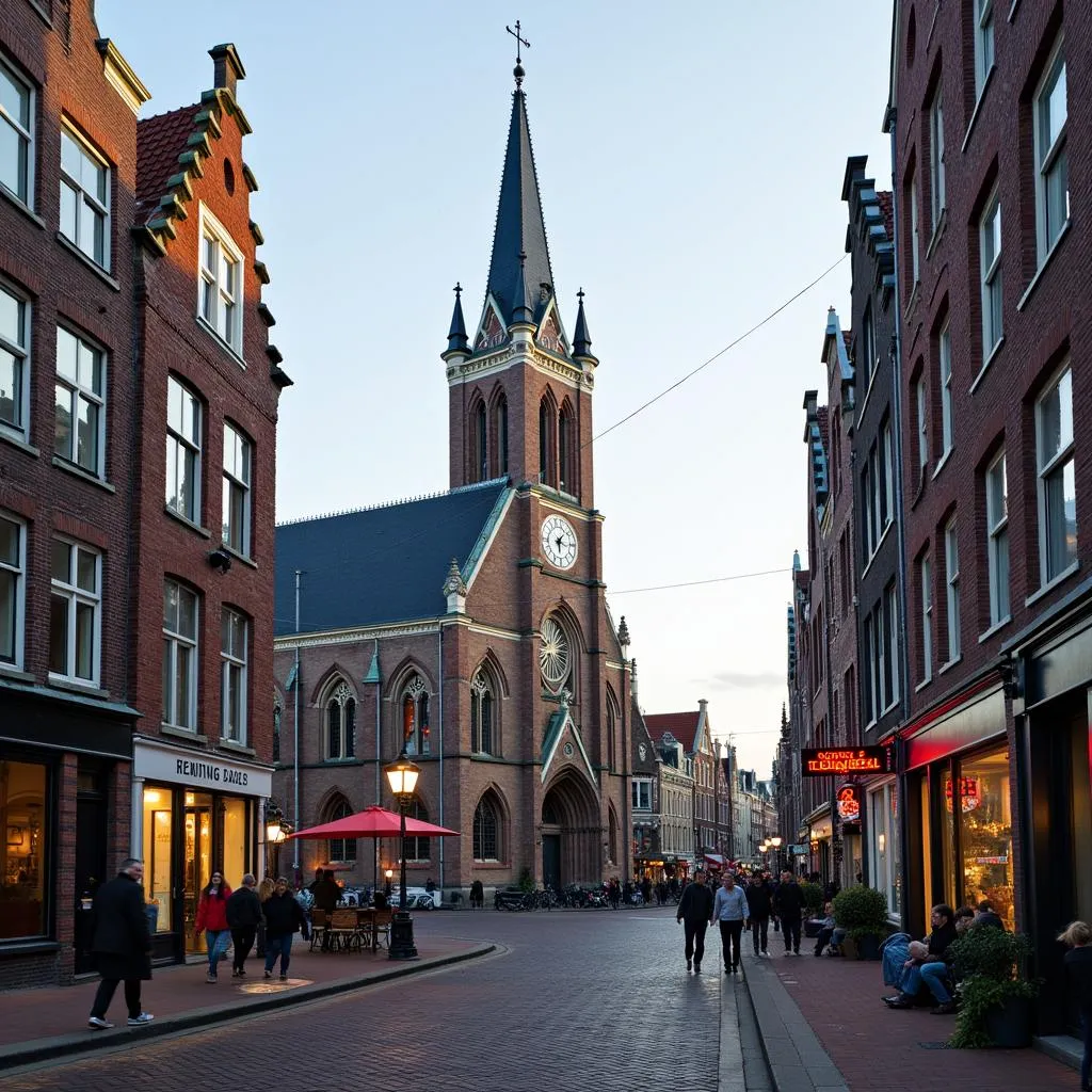 Oude Kerk in Amsterdam's Red Light District