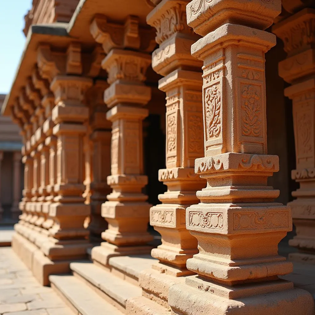 Intricate details of a terracotta temple in Pakbirra