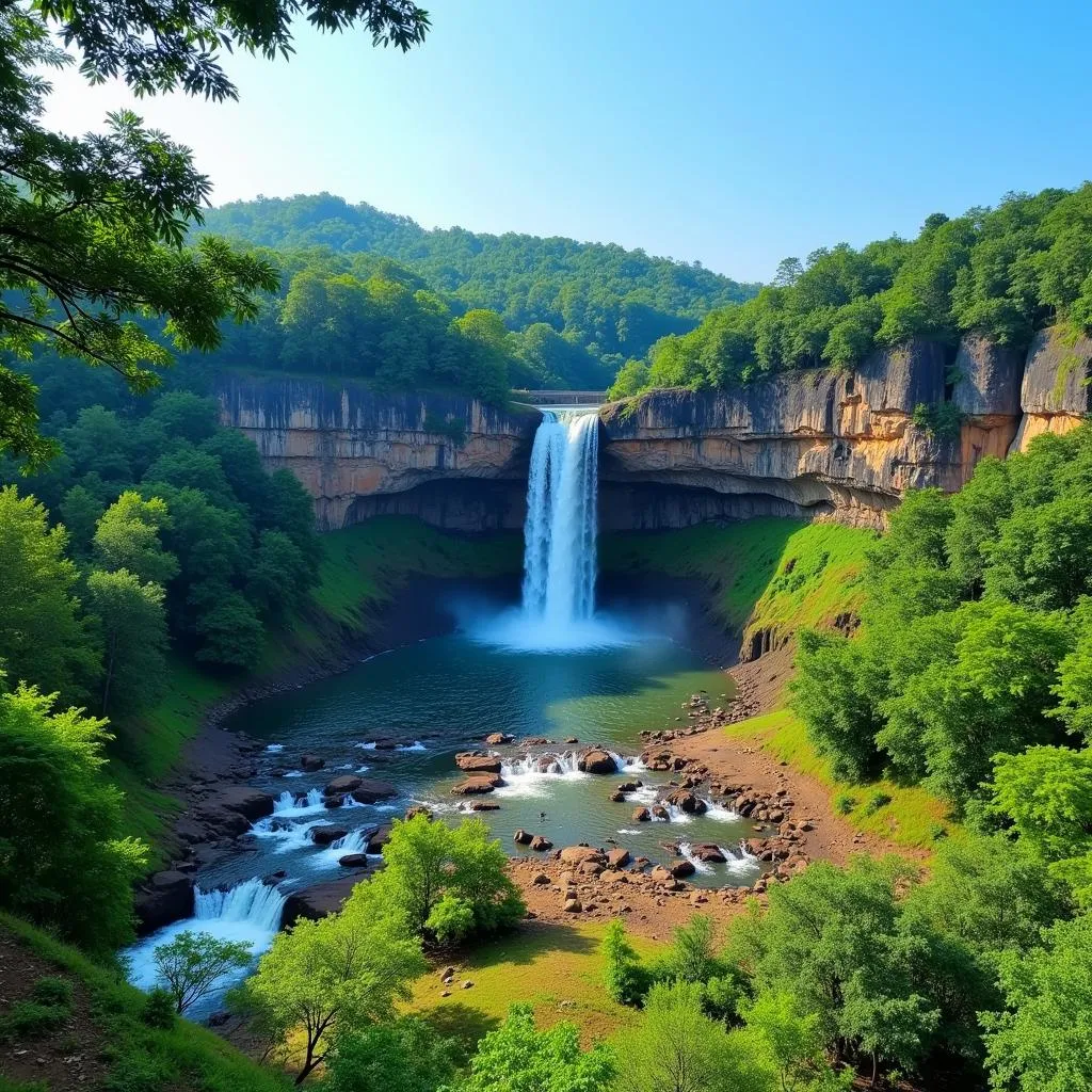 Panchalingeswar Waterfall Landscape